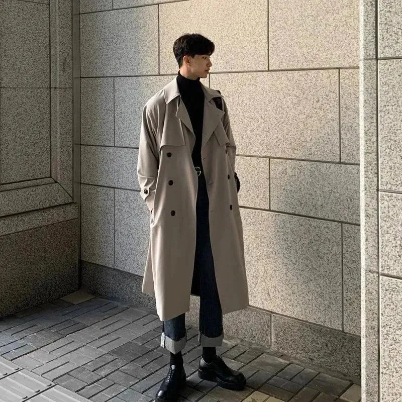 Fashion Long Men's Trench Overcoat