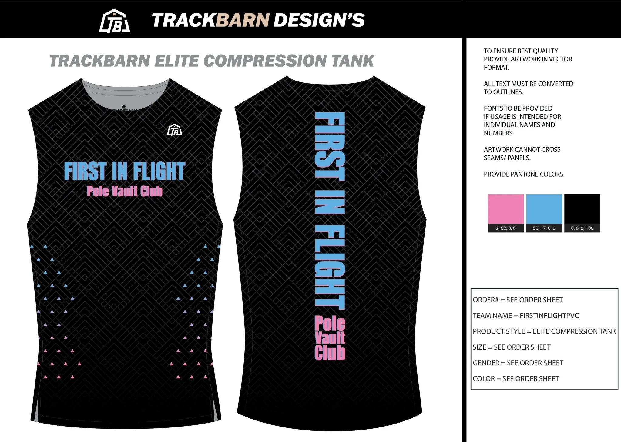 First IN-Flight- Mens Track Compression Tank