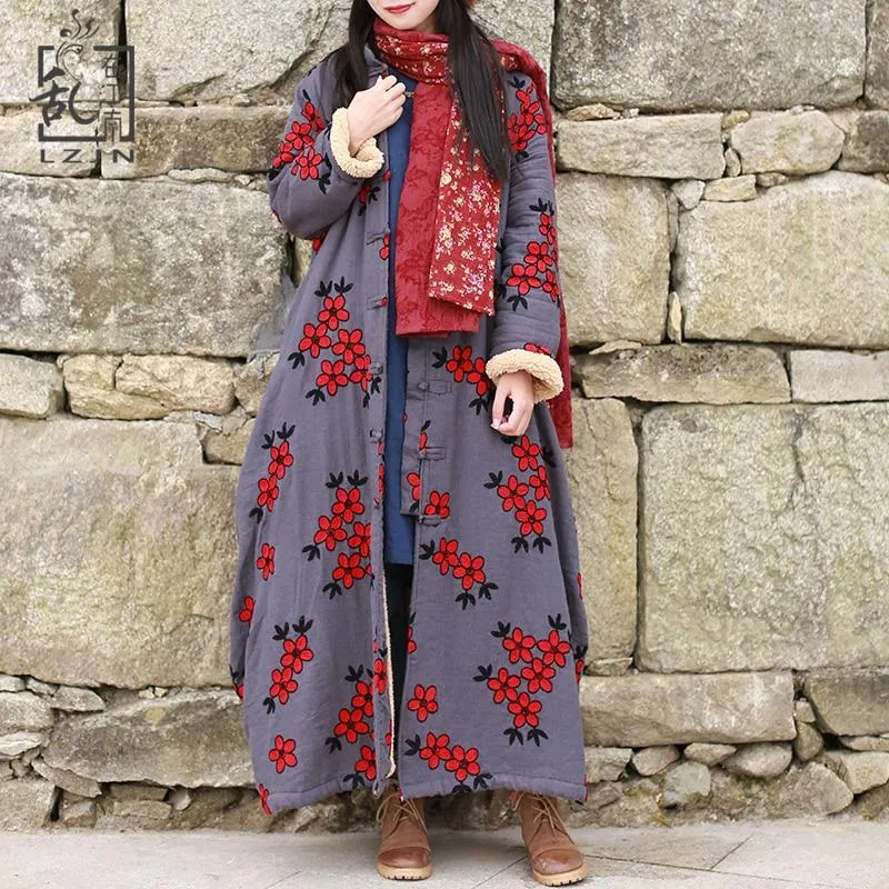 Floral Embroidered Trench Coat