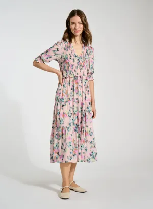 Florence Smocked Cuff Midi Dress