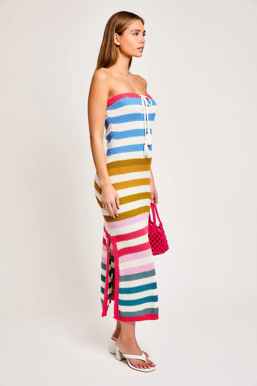 fruit stripe knit dress