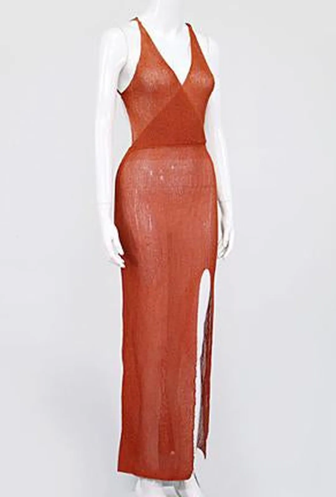 GEIL - SHEER KNIT MAXI DRESS