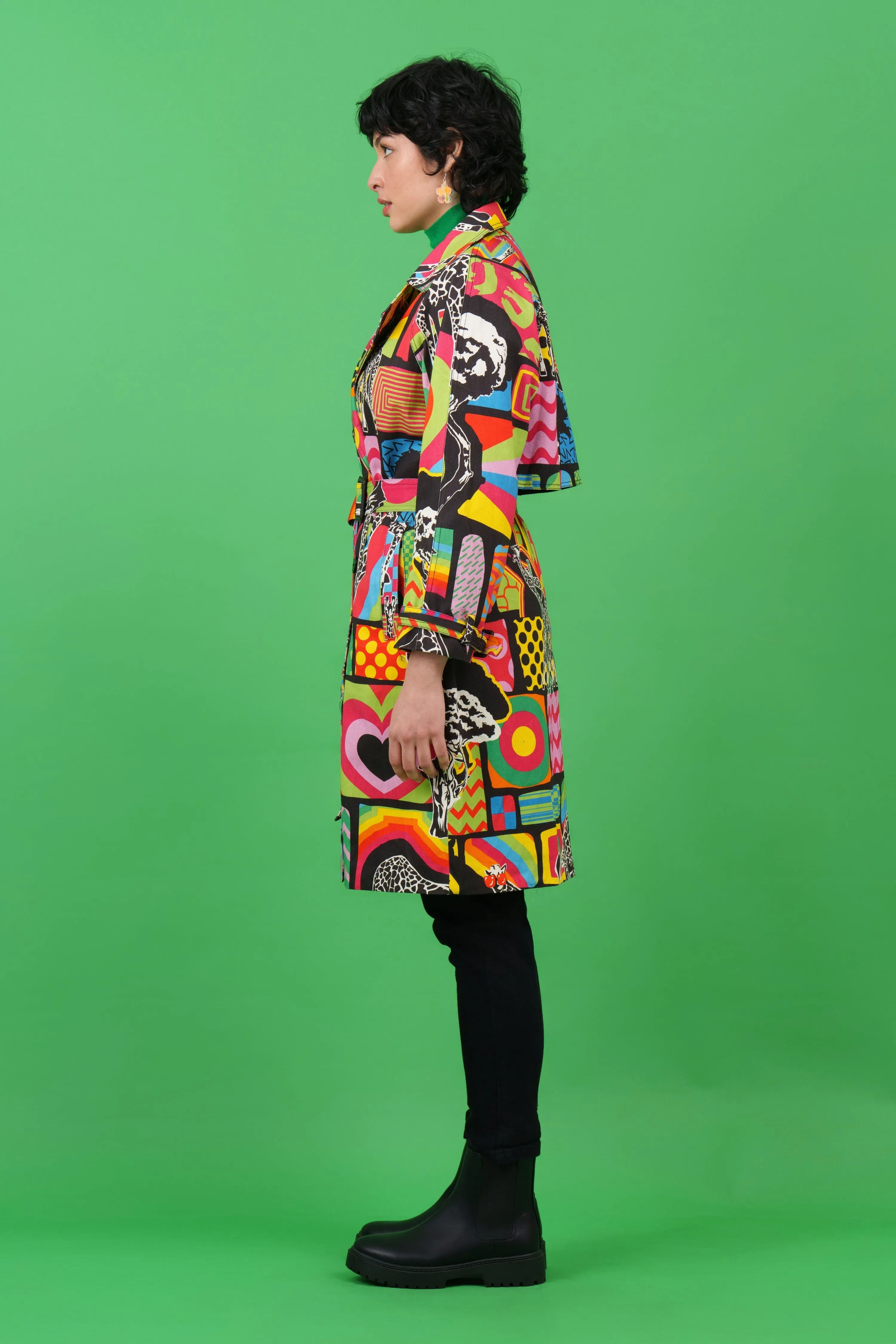 Giraffe-Topia Trench Coat