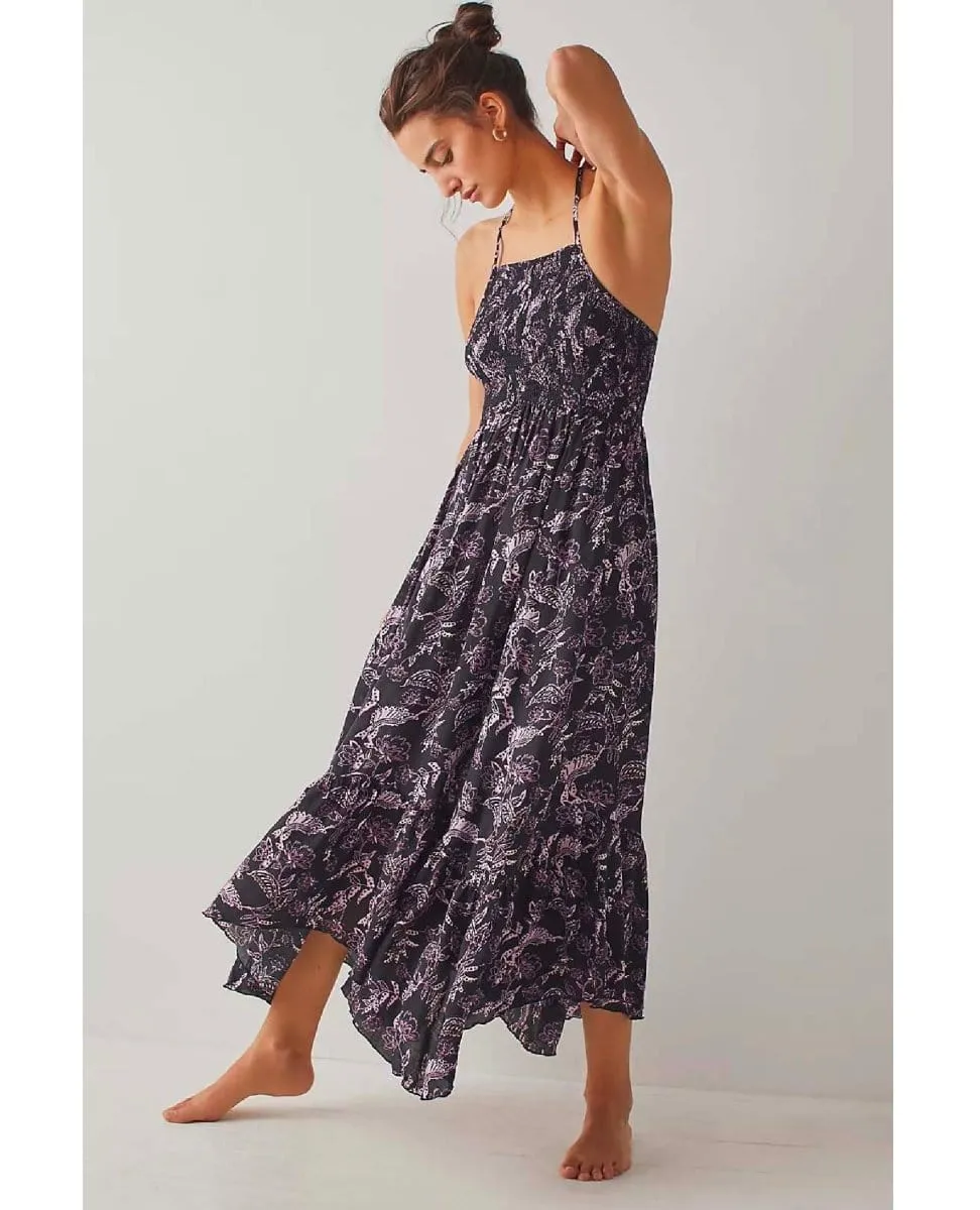 Heat Wave Printed Maxi Slip Dark Night