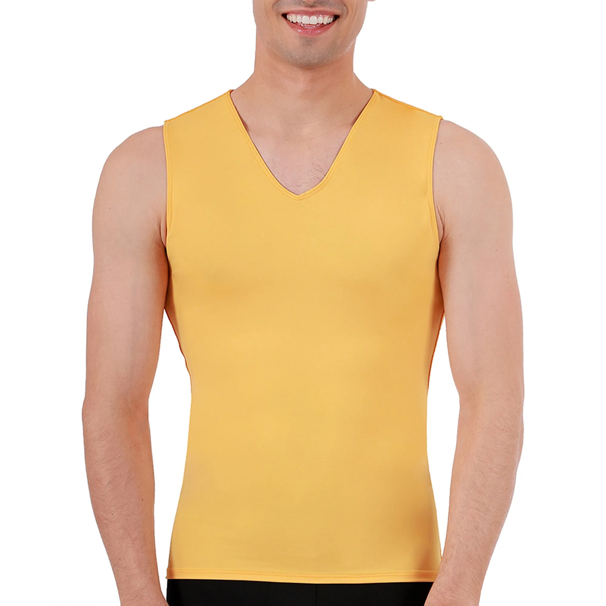 Insta Slim Medium Compression Sleeveless V-Neck Tank 2VAT0N1