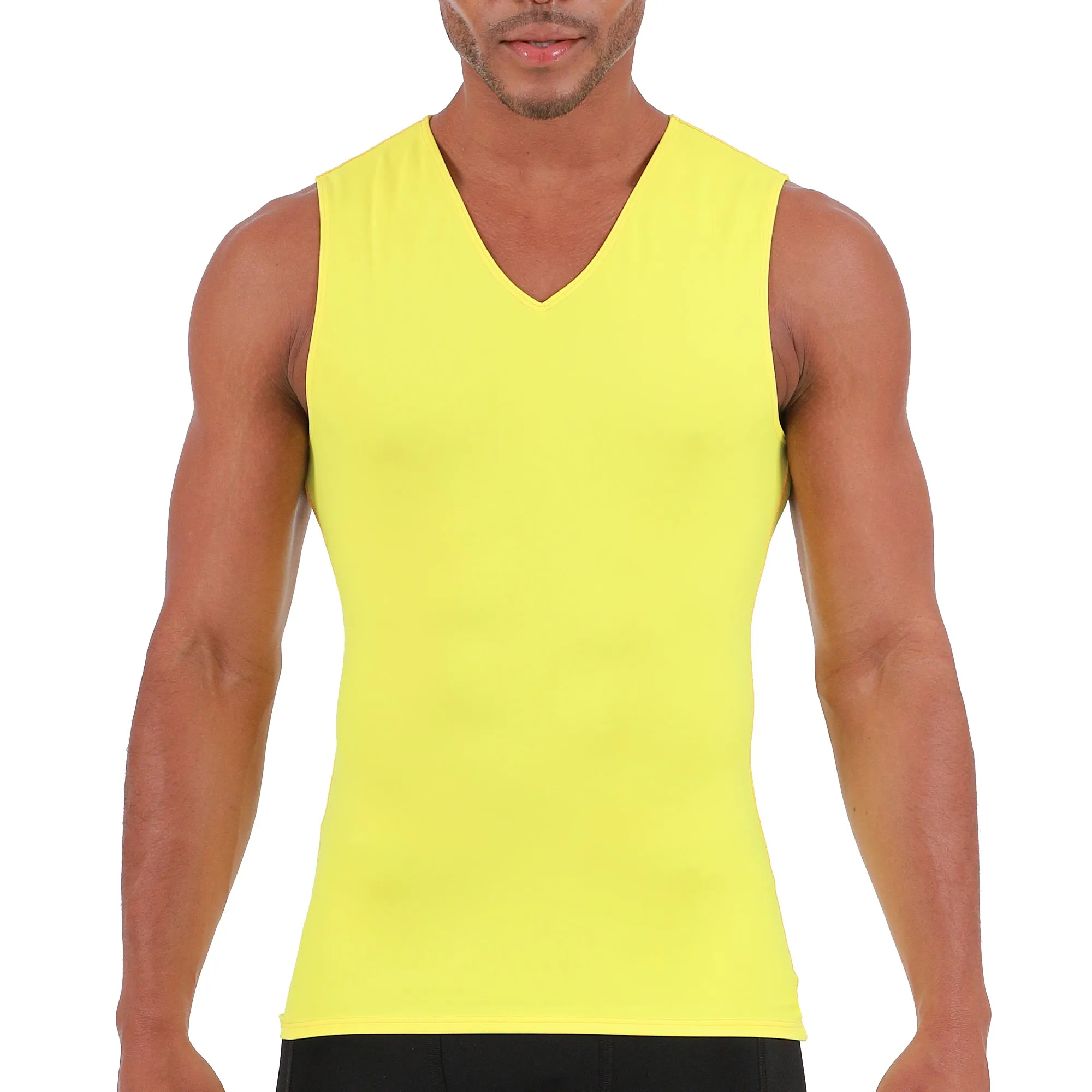 Insta Slim Medium Compression Sleeveless V-Neck Tank 2VAT0N1