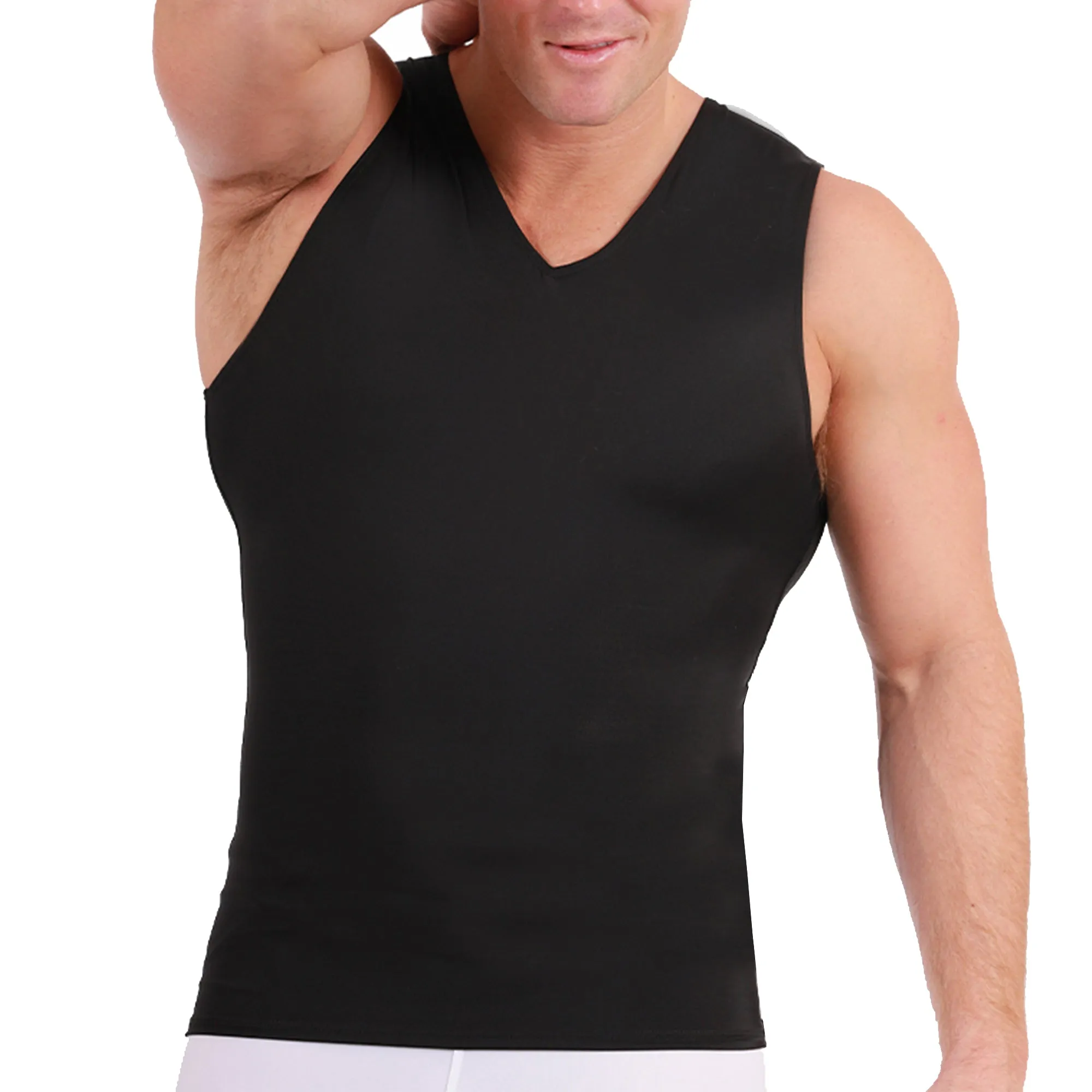 Insta Slim Medium Compression Sleeveless V-Neck Tank 2VAT0N1