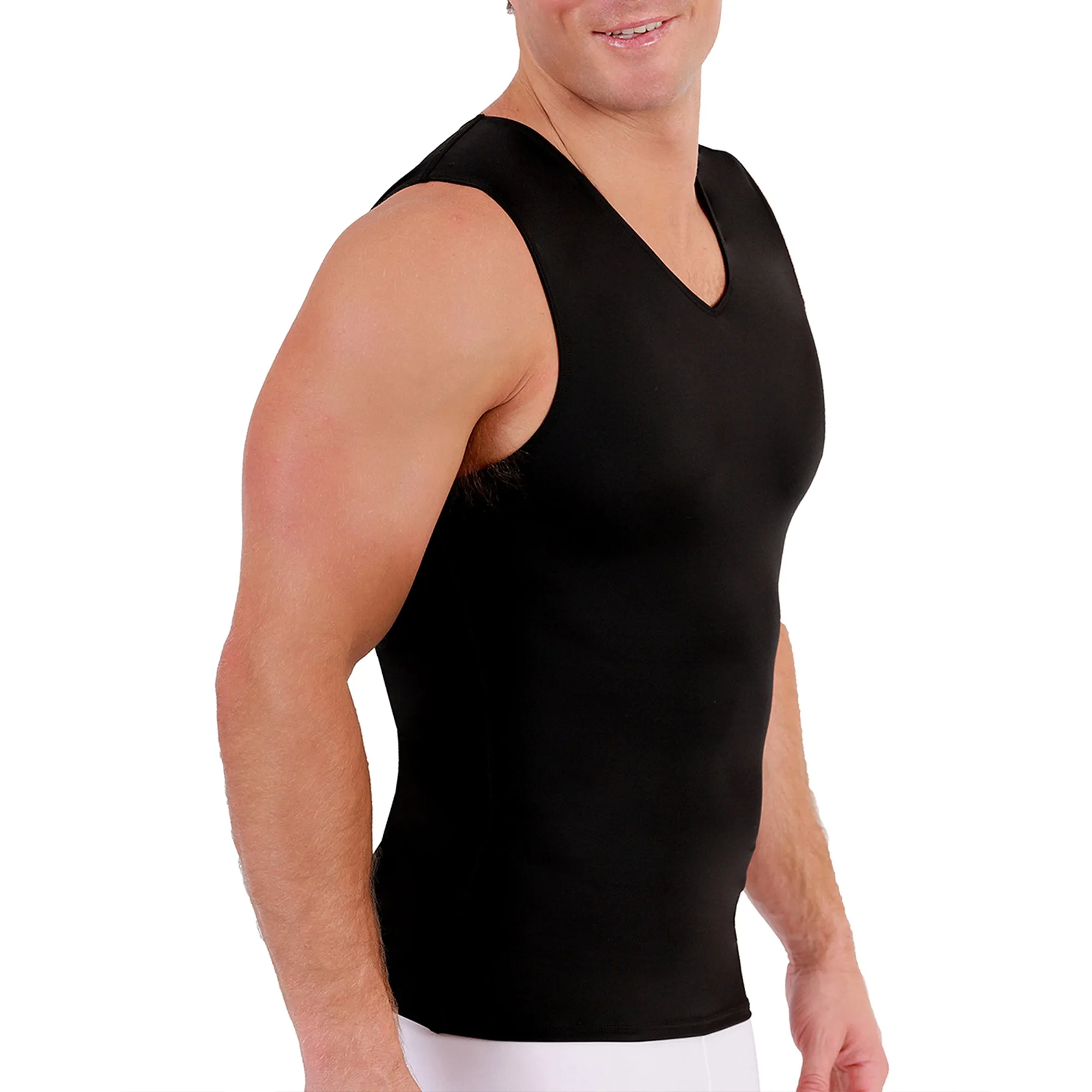 Insta Slim Medium Compression Sleeveless V-Neck Tank 2VAT0N1