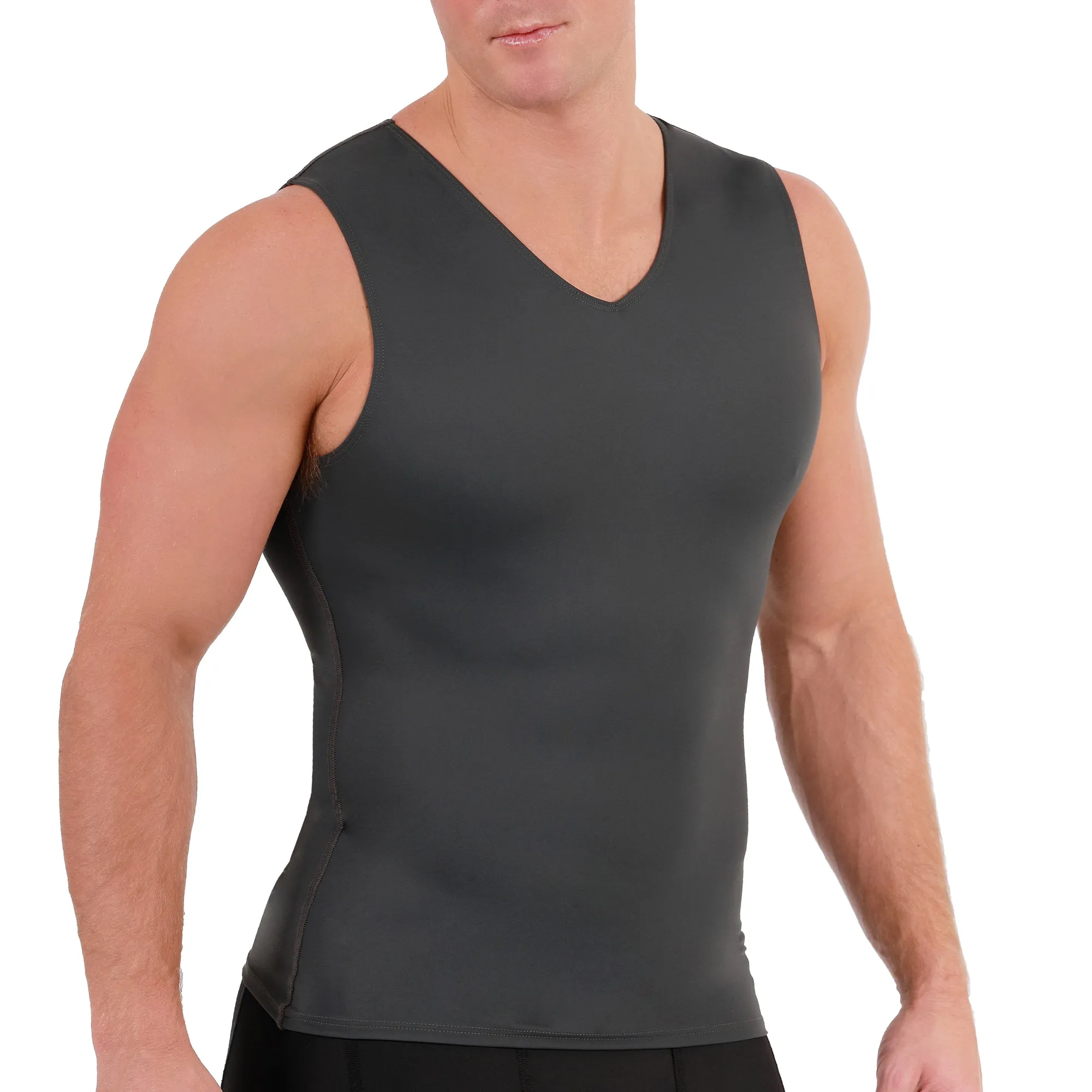 Insta Slim Medium Compression Sleeveless V-Neck Tank 2VAT0N1