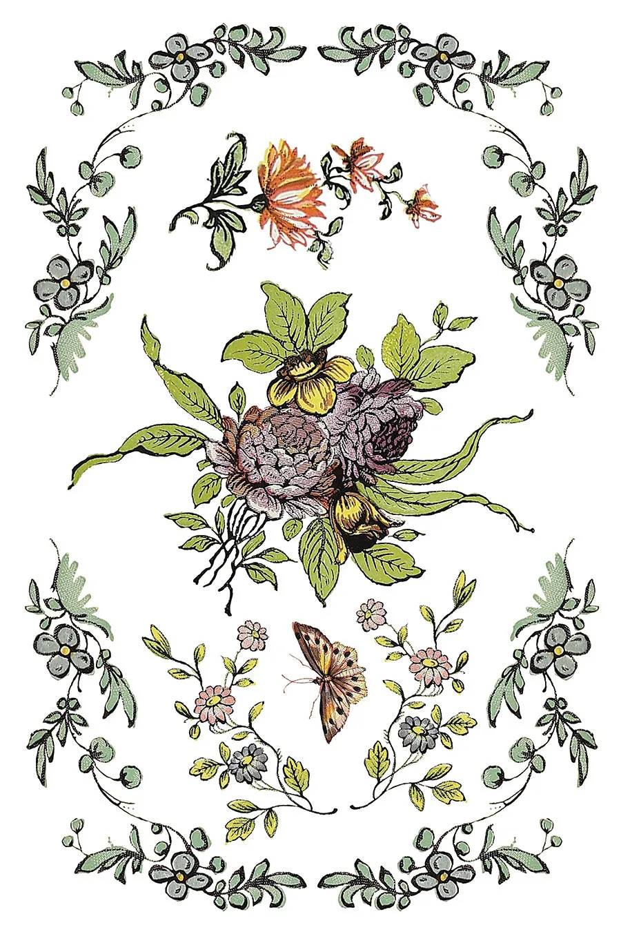 Iron Orchid Designs - Fairytale Florals - Furniture Decor Transfer Pad