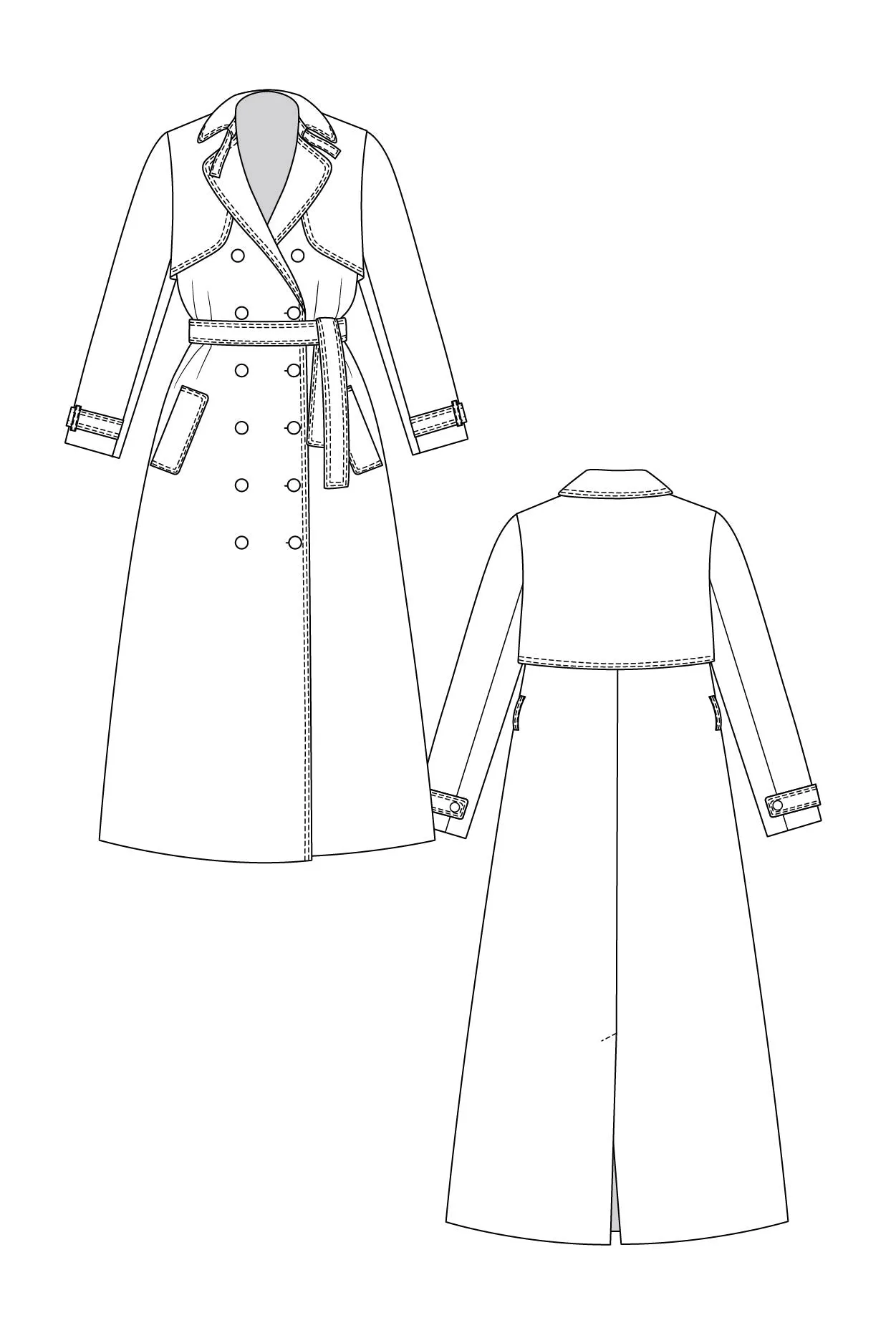 Isla Trench Coat - PDF Pattern - Named Clothing