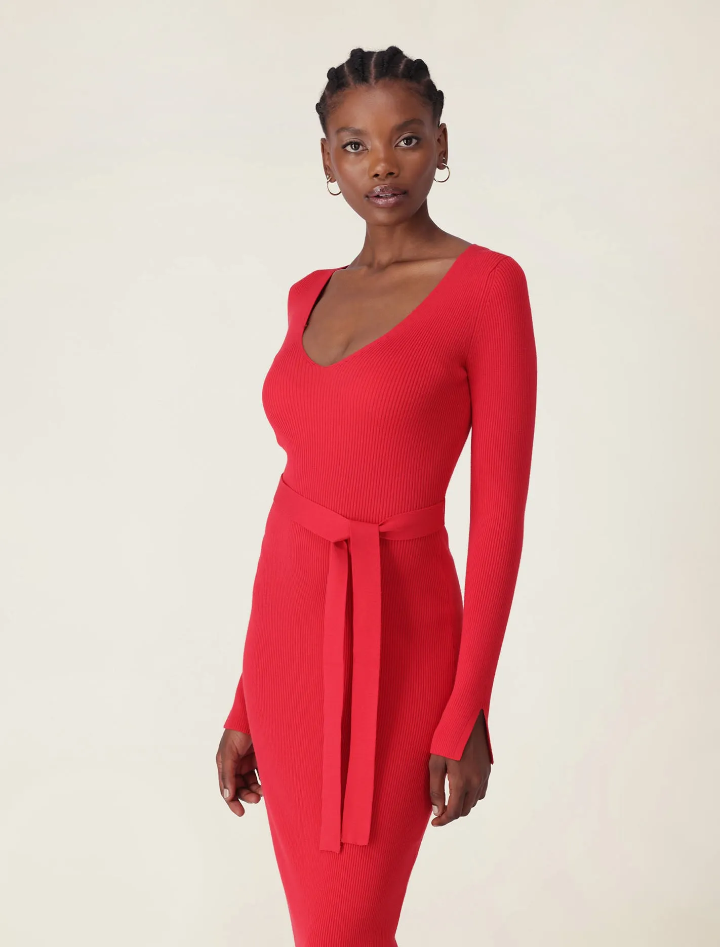 Isobel Rib Knit Midi Dress