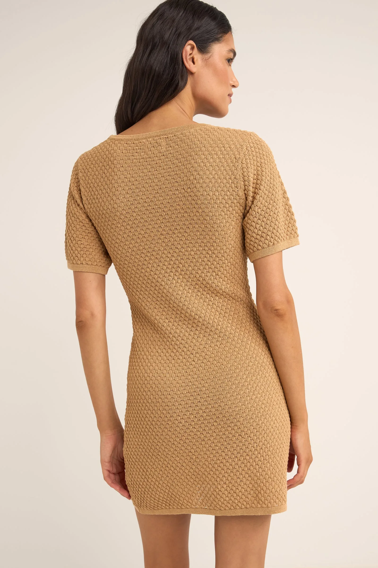 Joni Knit Mini Dress Sand