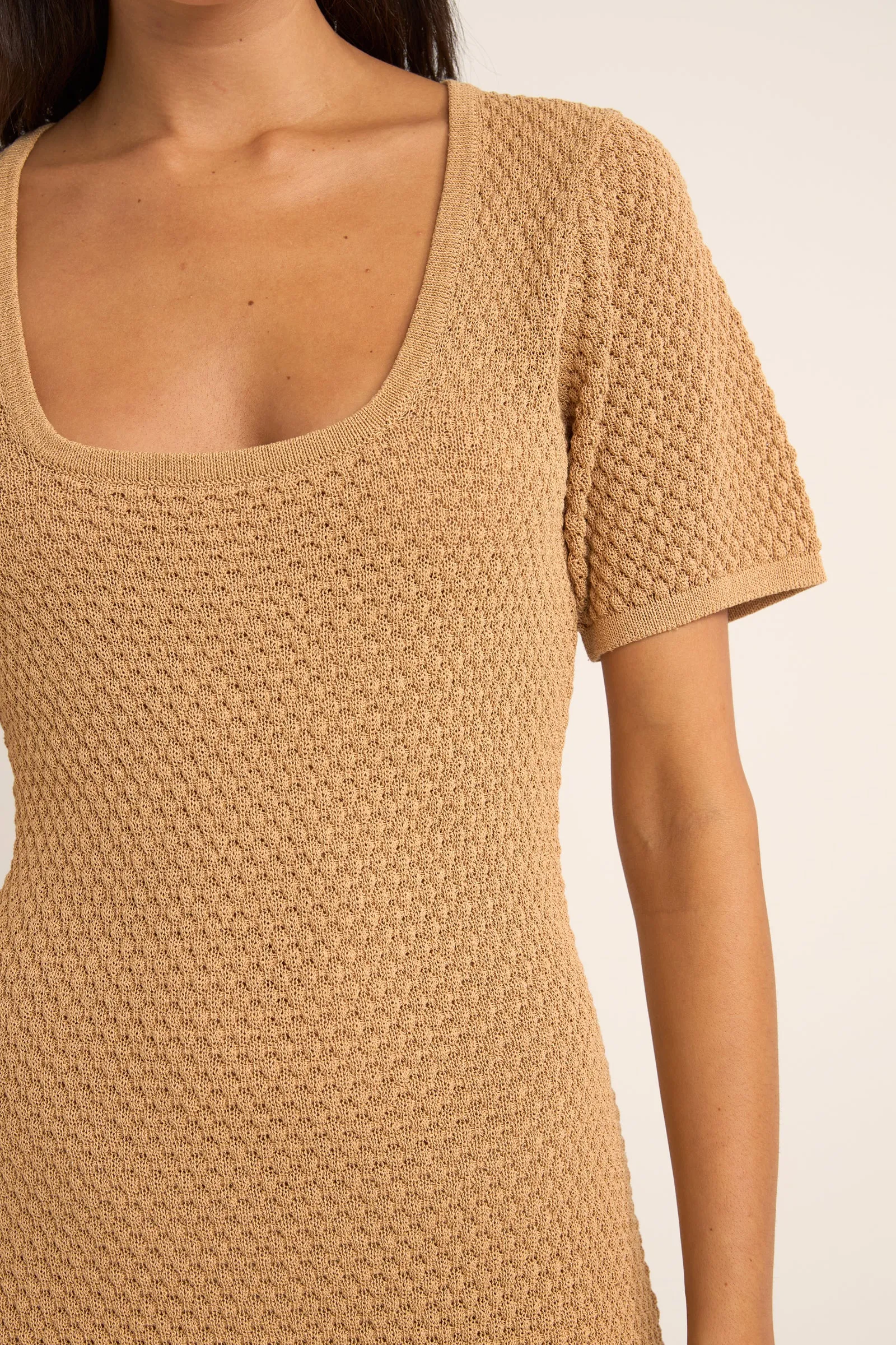 Joni Knit Mini Dress Sand