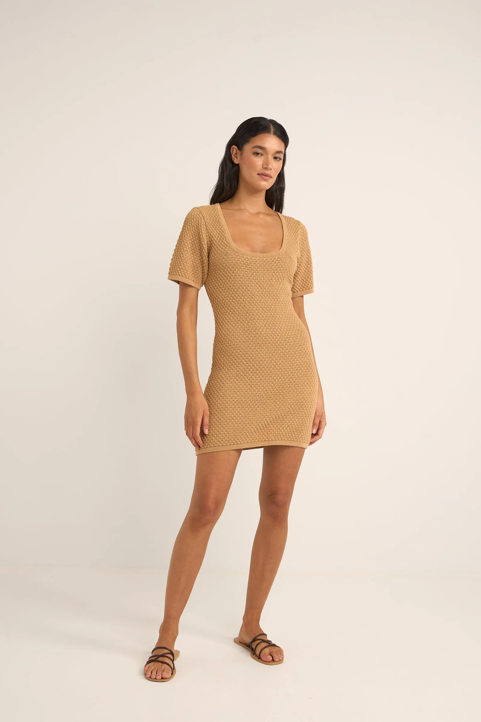 Joni Knit Mini Dress Sand