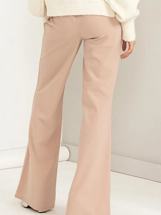 Keep the Dream Alive High Waisted Tie Front Flared Pants