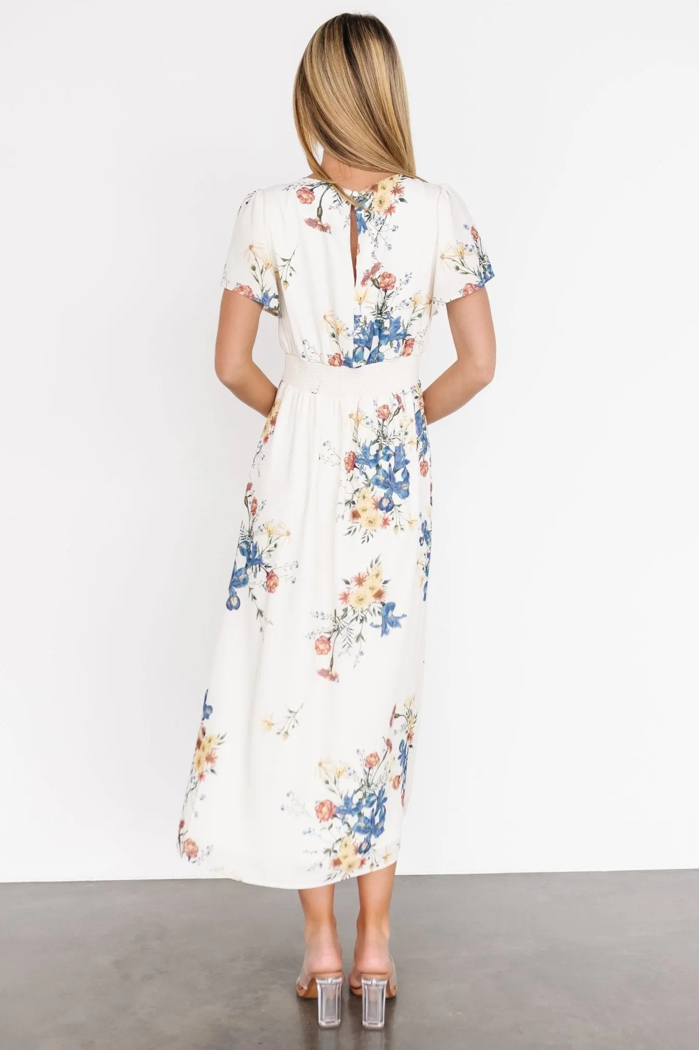 Kirsten Midi Dress | Cream Floral