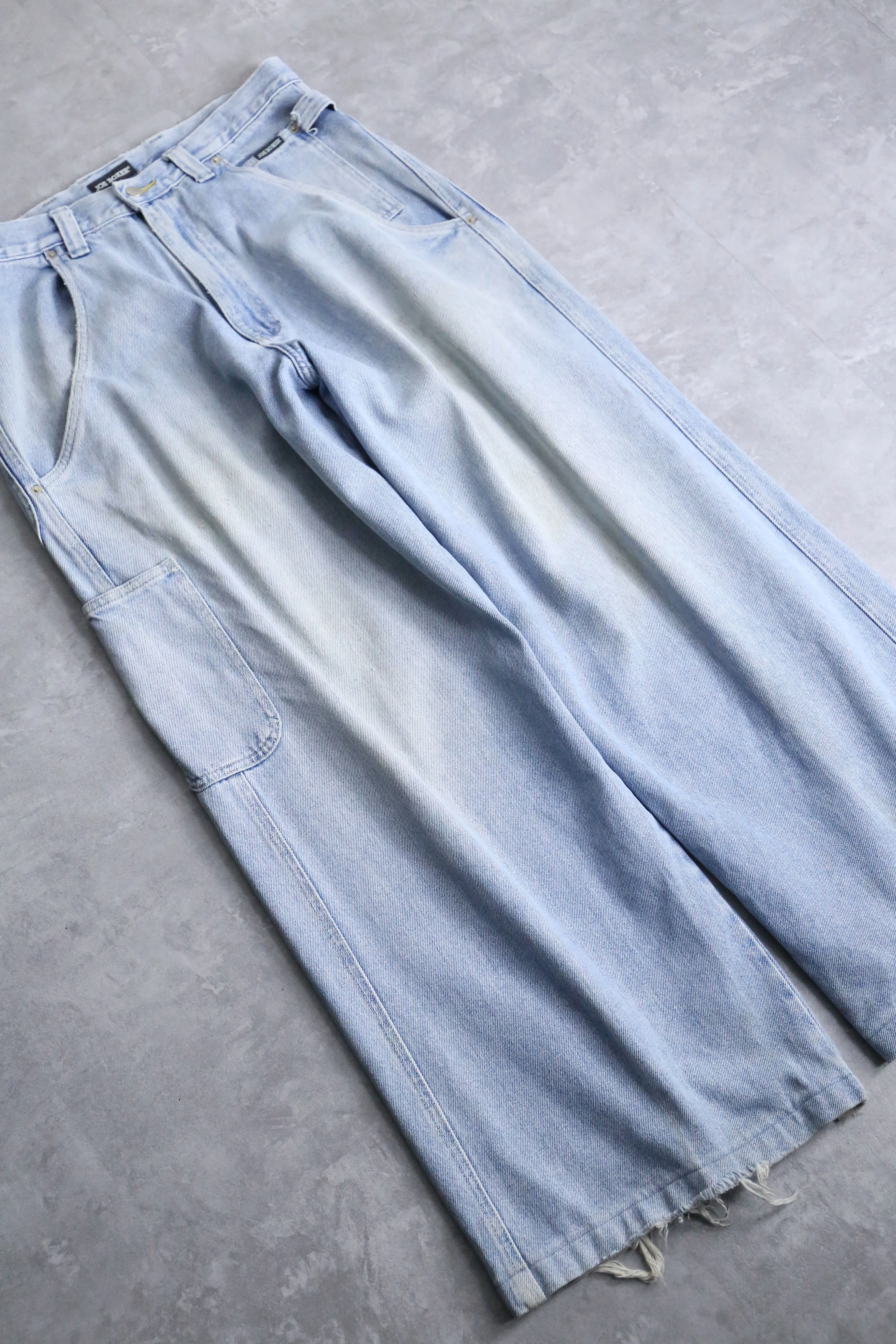 light indigo super buggy denim pants