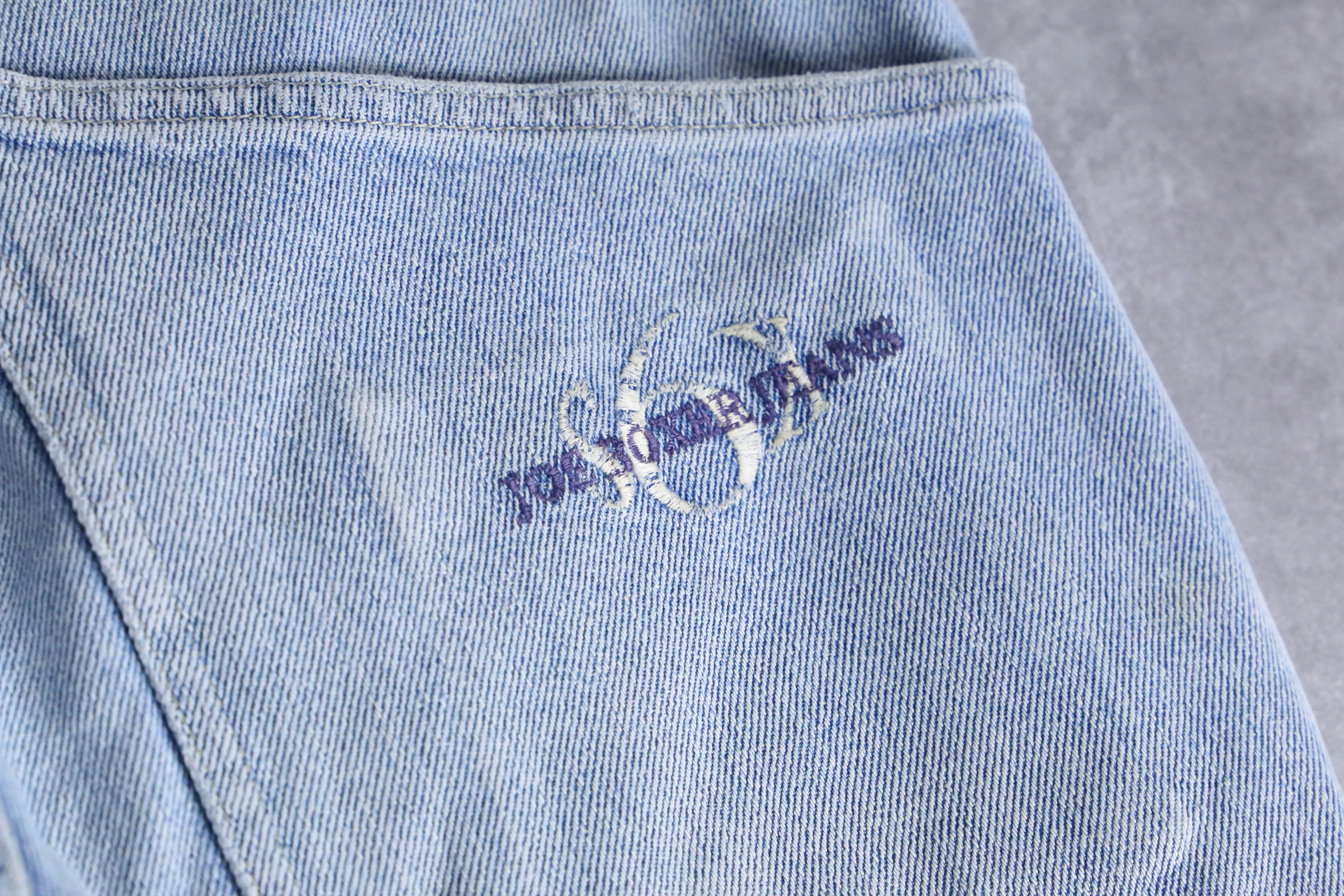 light indigo super buggy denim pants