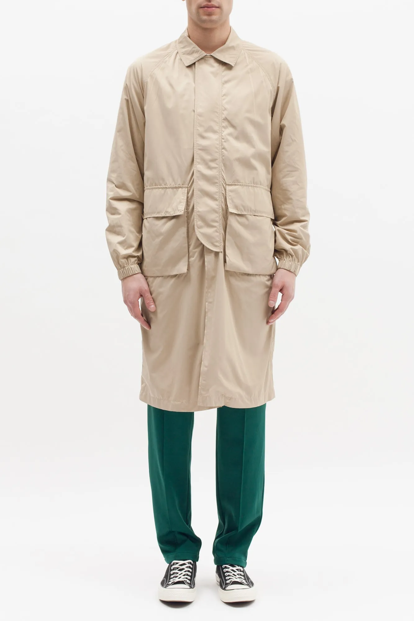 Long Trench Coat - Beige