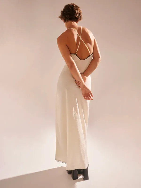 Margaux Bamboo Slip Dress: Buttercream FINAL SALE