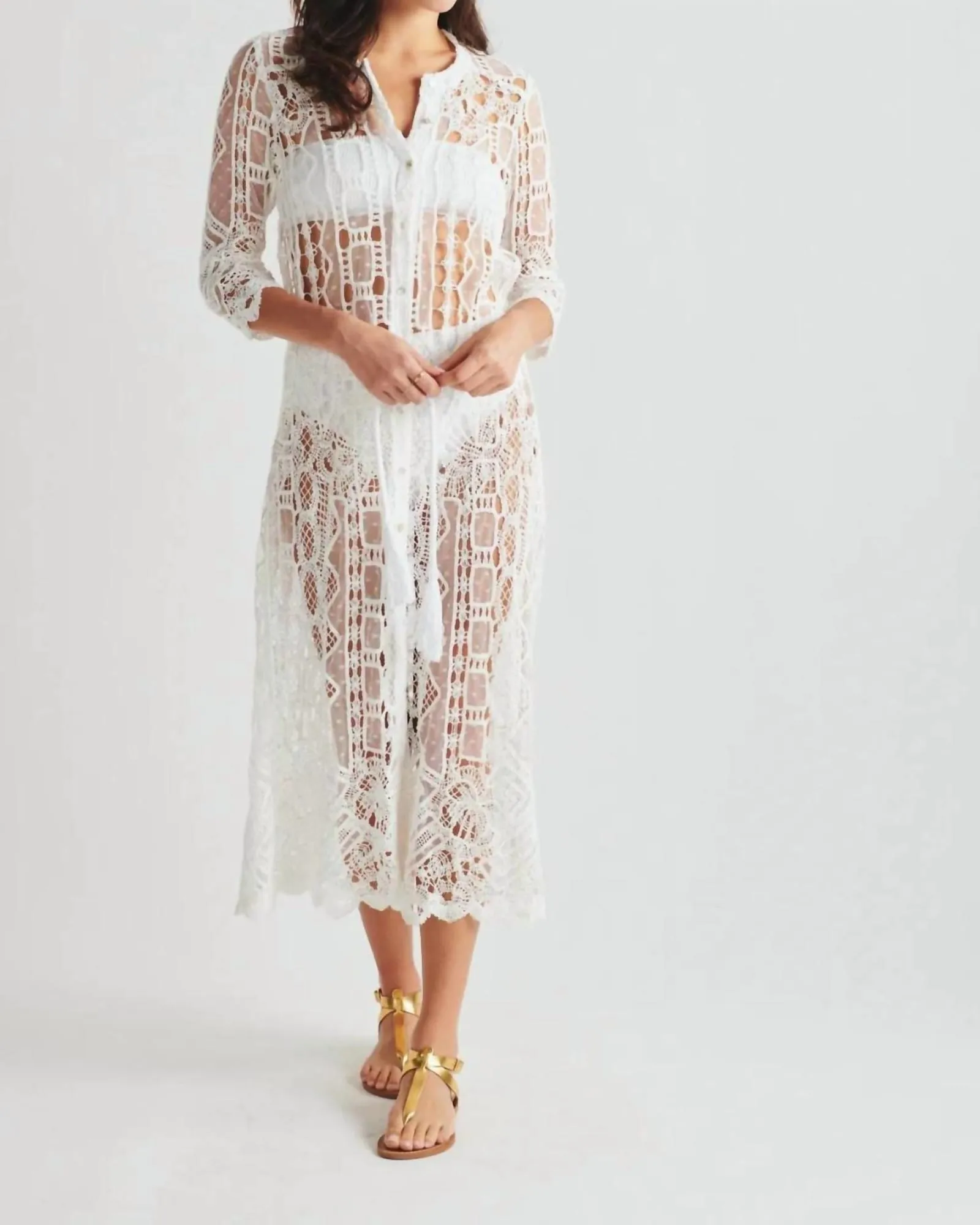 Matahari Dress With Slip in White | White