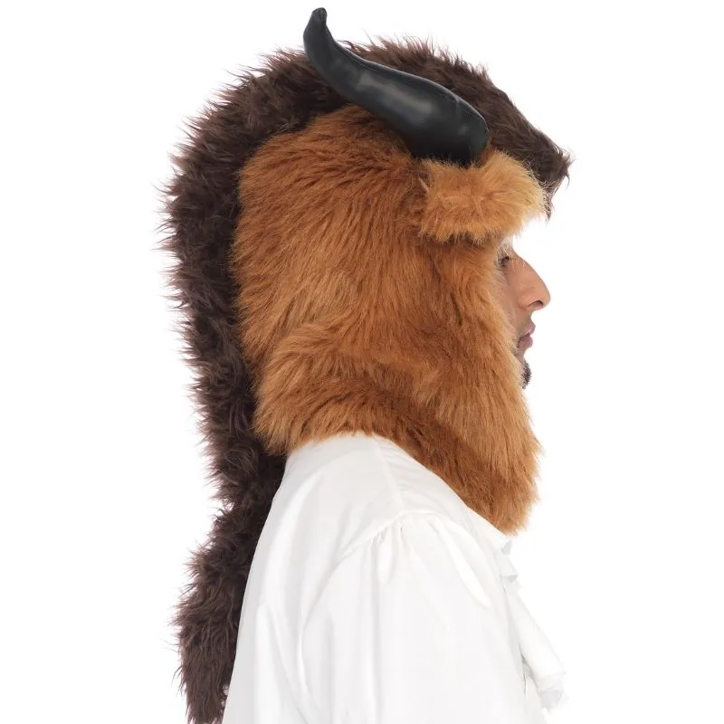 Men's Brutal Beast Hood with Horns