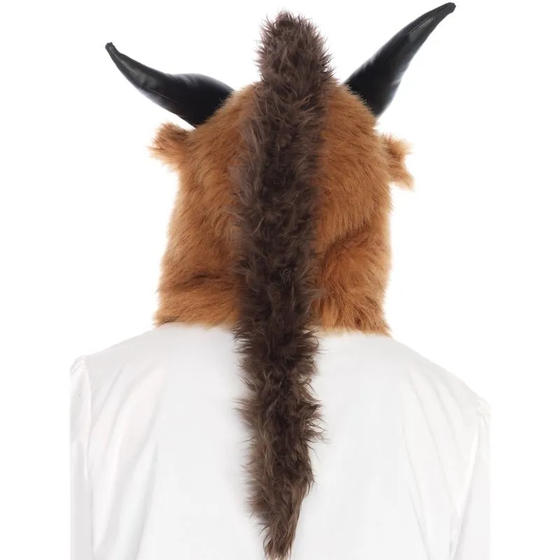 Men's Brutal Beast Hood with Horns