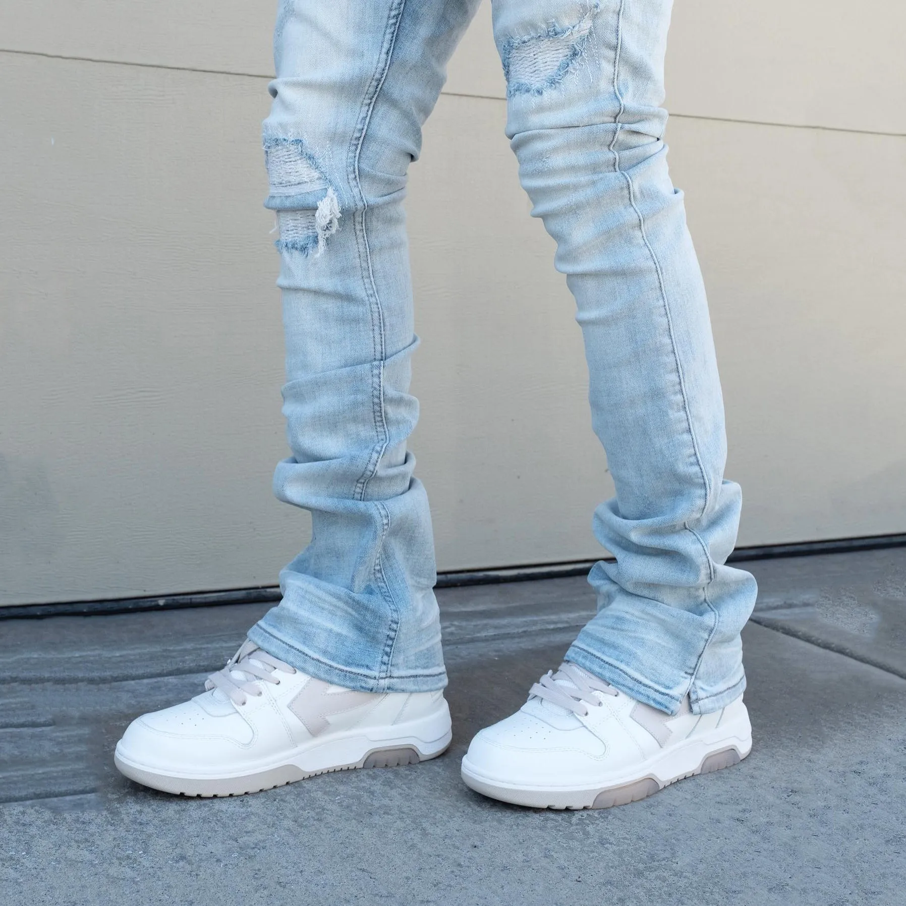 Micro-flared casual street denim