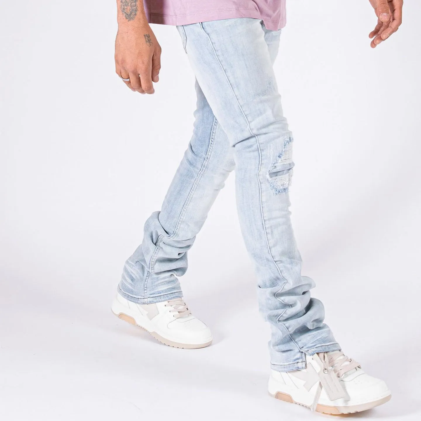 Micro-flared casual street denim