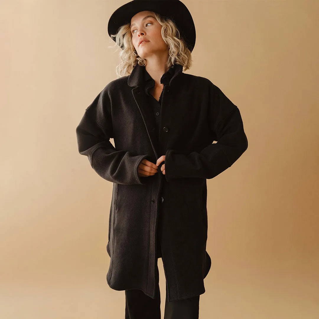 Midway Fleece Trench, Black