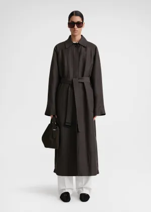 Minimalist summer coat anthracite