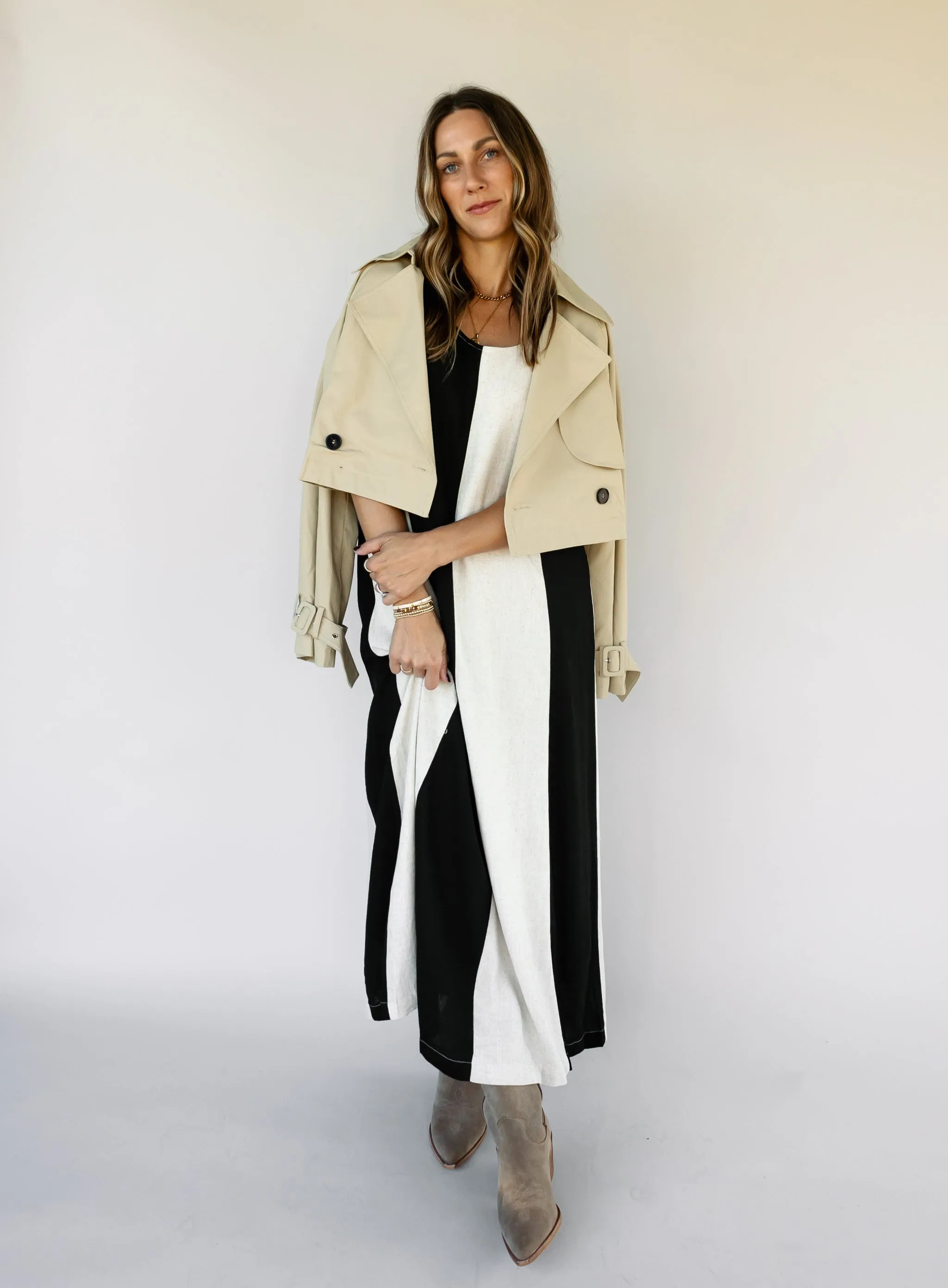 Molly Cropped Trench Coat - Final Sale