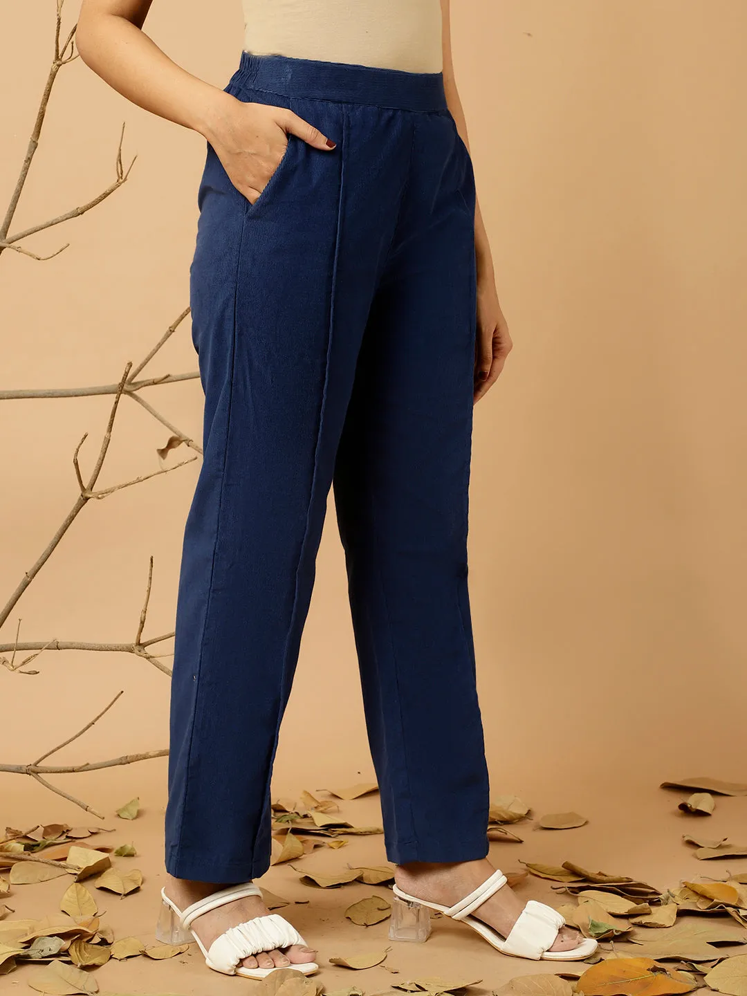 Navy Blue Corduroy Pants