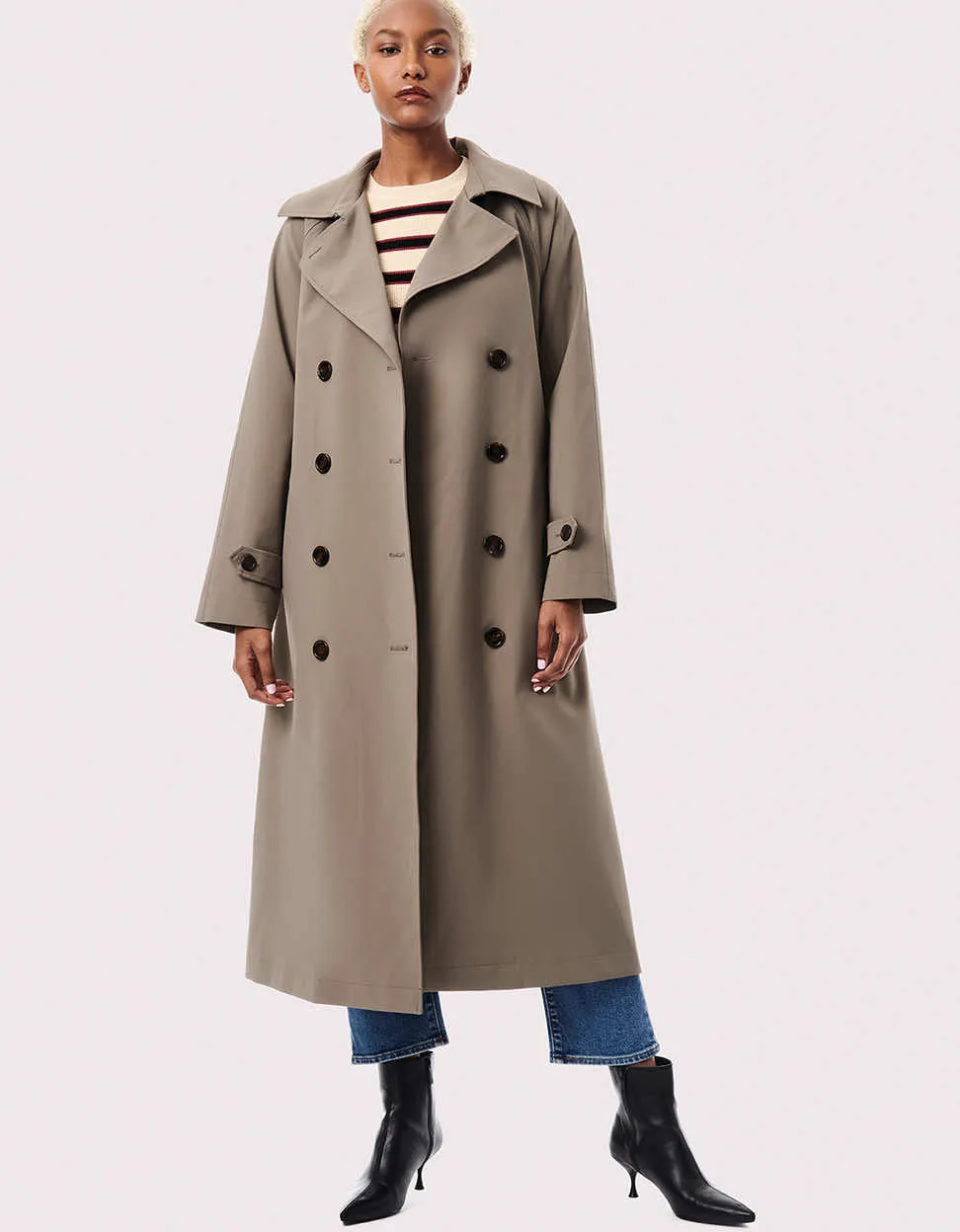 On the Go Belted Trench Rain Coat