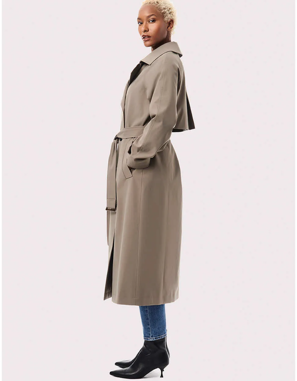 On the Go Belted Trench Rain Coat