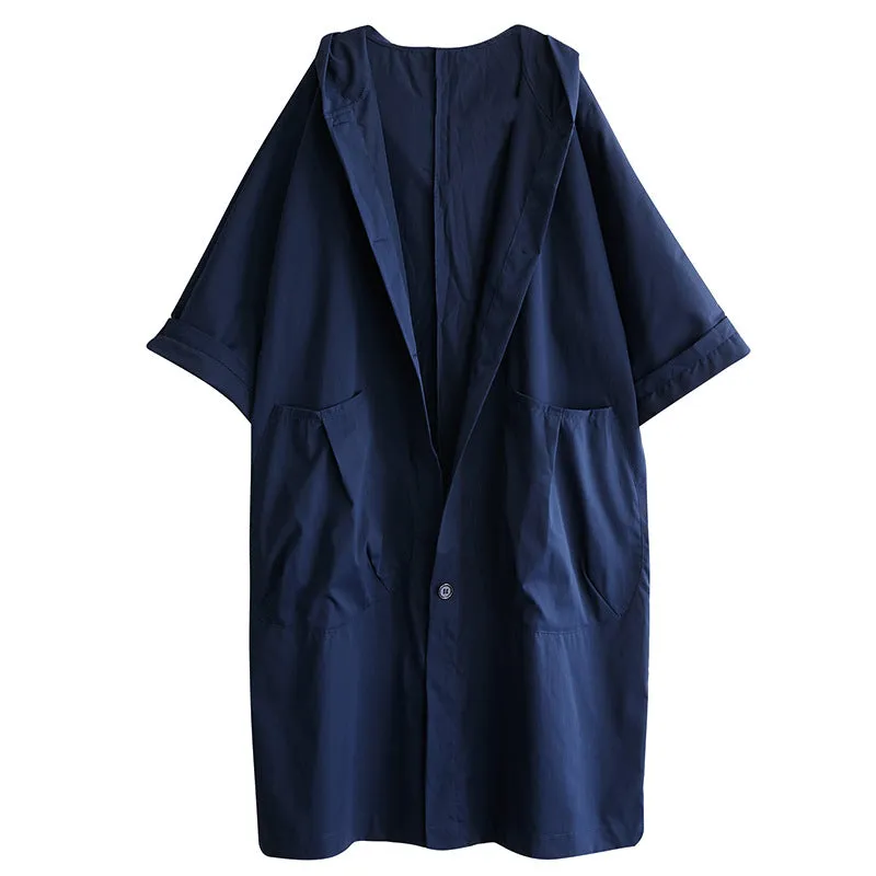 Oversize Hooded Trench Coat