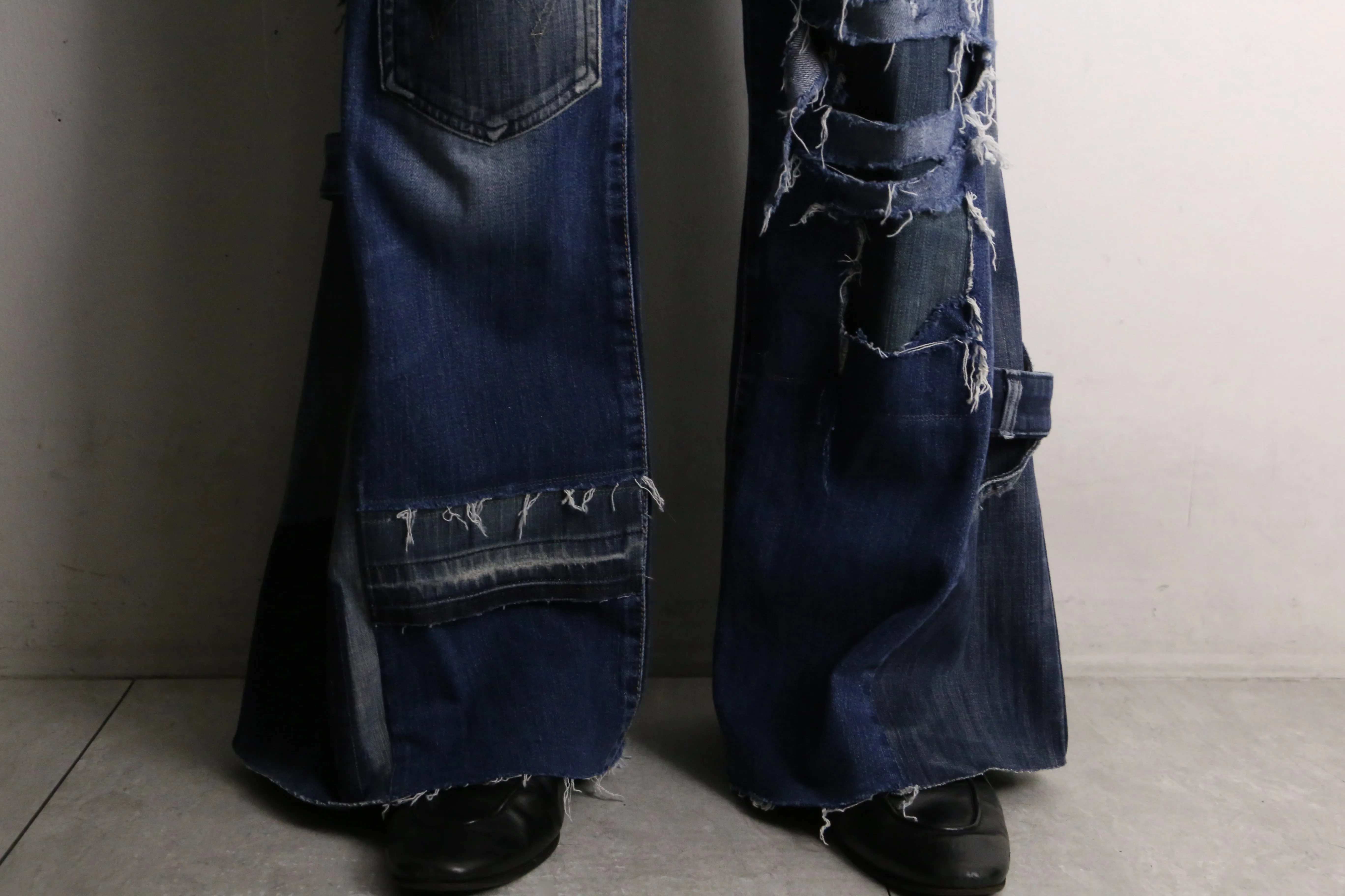 remake "再構築" pocket design buggy flare denim