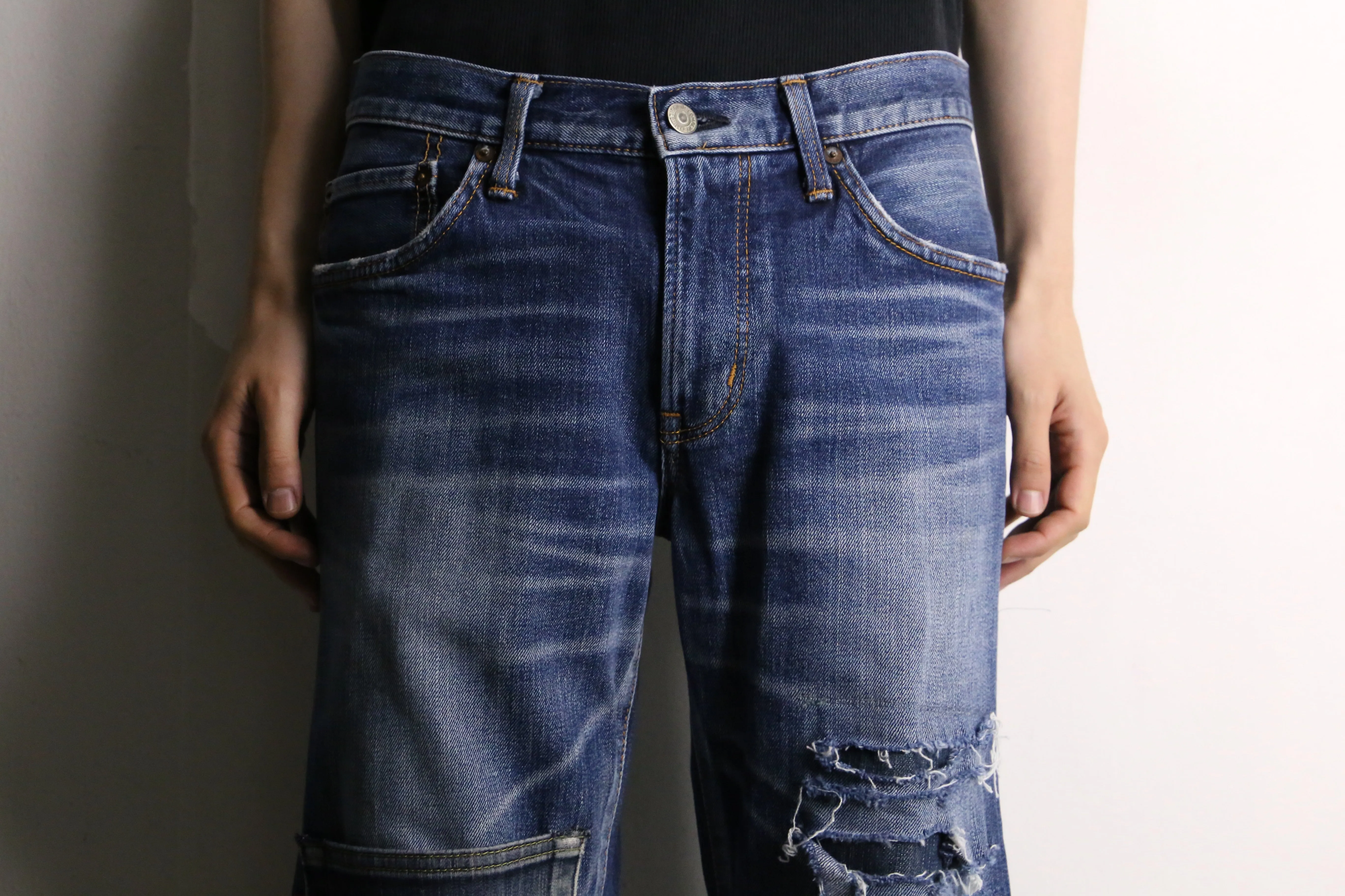 remake "再構築" pocket design buggy flare denim