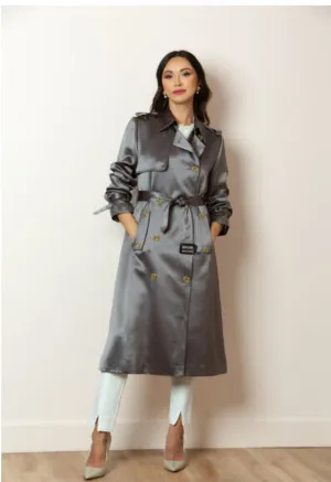 Satin Trench Coat