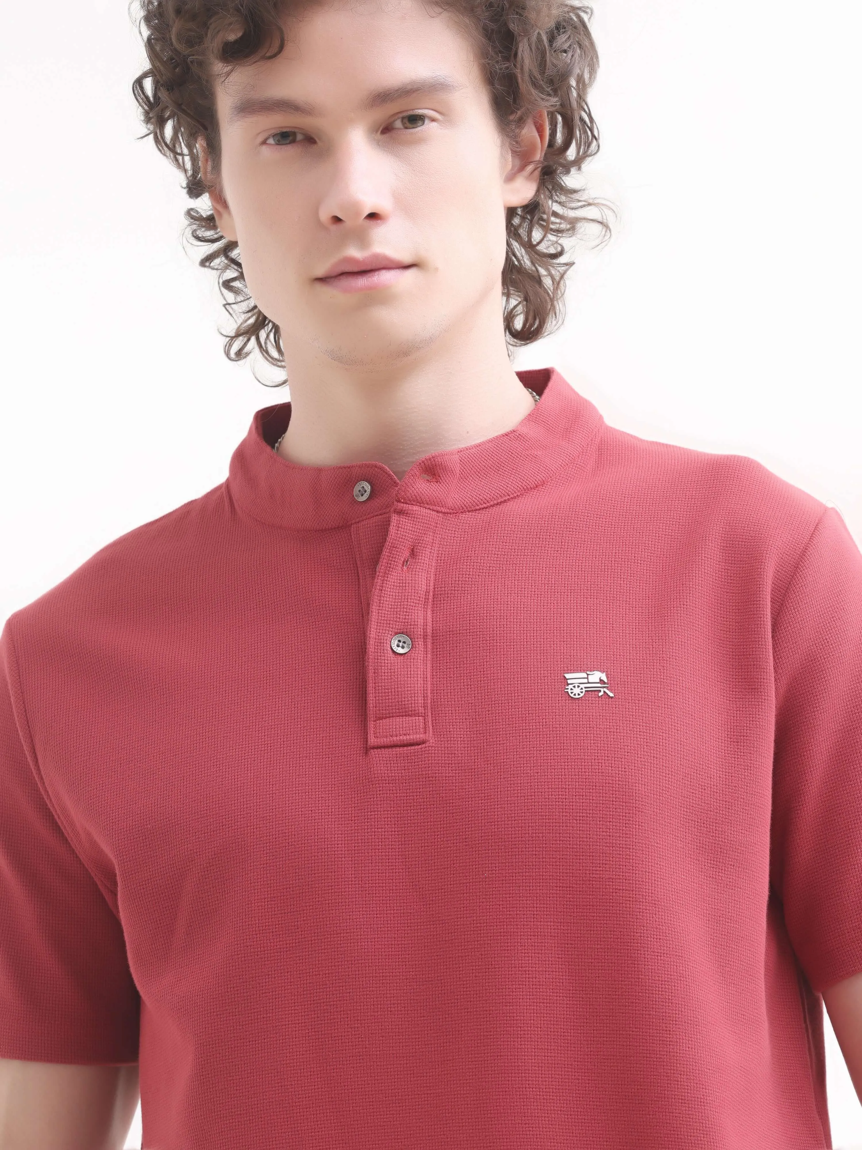 Scarlet Red Henley T-shirt