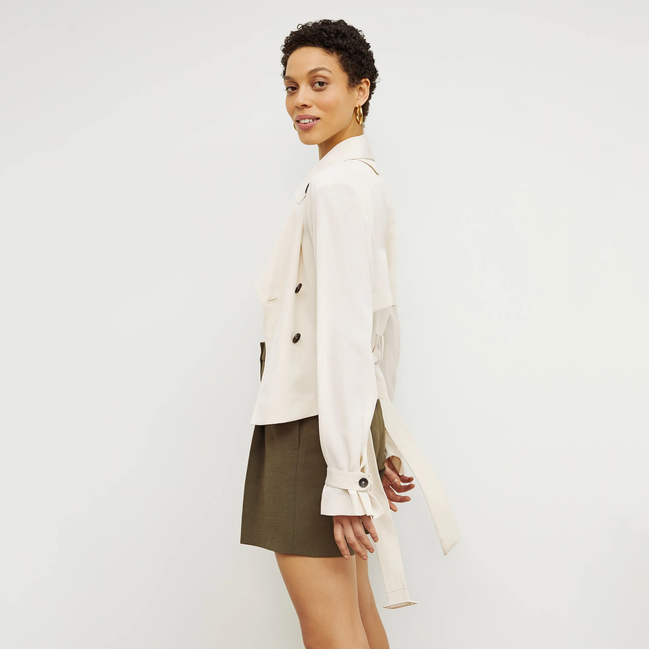 Scotte Jacket - Silk :: Pearl