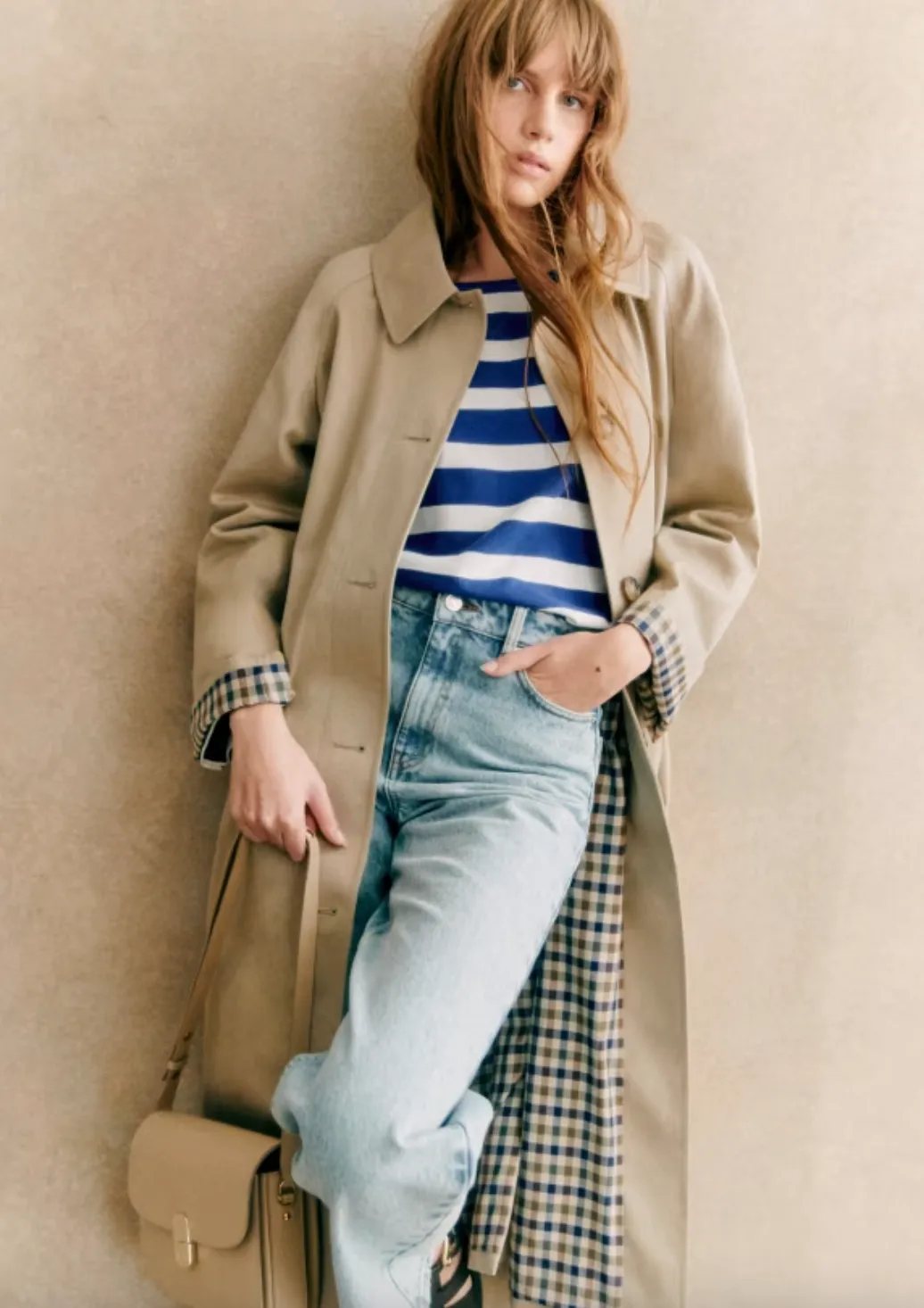 Sezane Clyde Cotton Trench Coat - Current Season