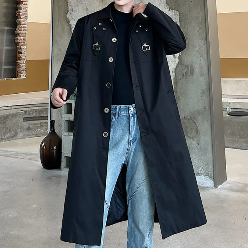 Single Breasted Long Trench Coat