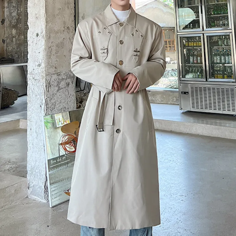 Single Breasted Long Trench Coat