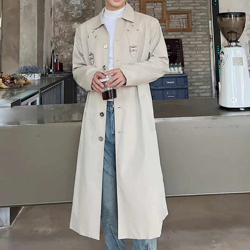 Single Breasted Long Trench Coat