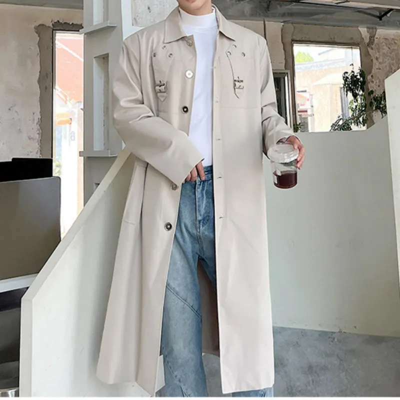 Single Breasted Long Trench Coat