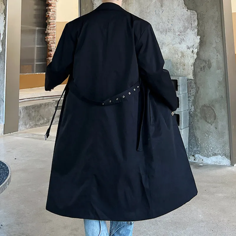 Single Breasted Long Trench Coat