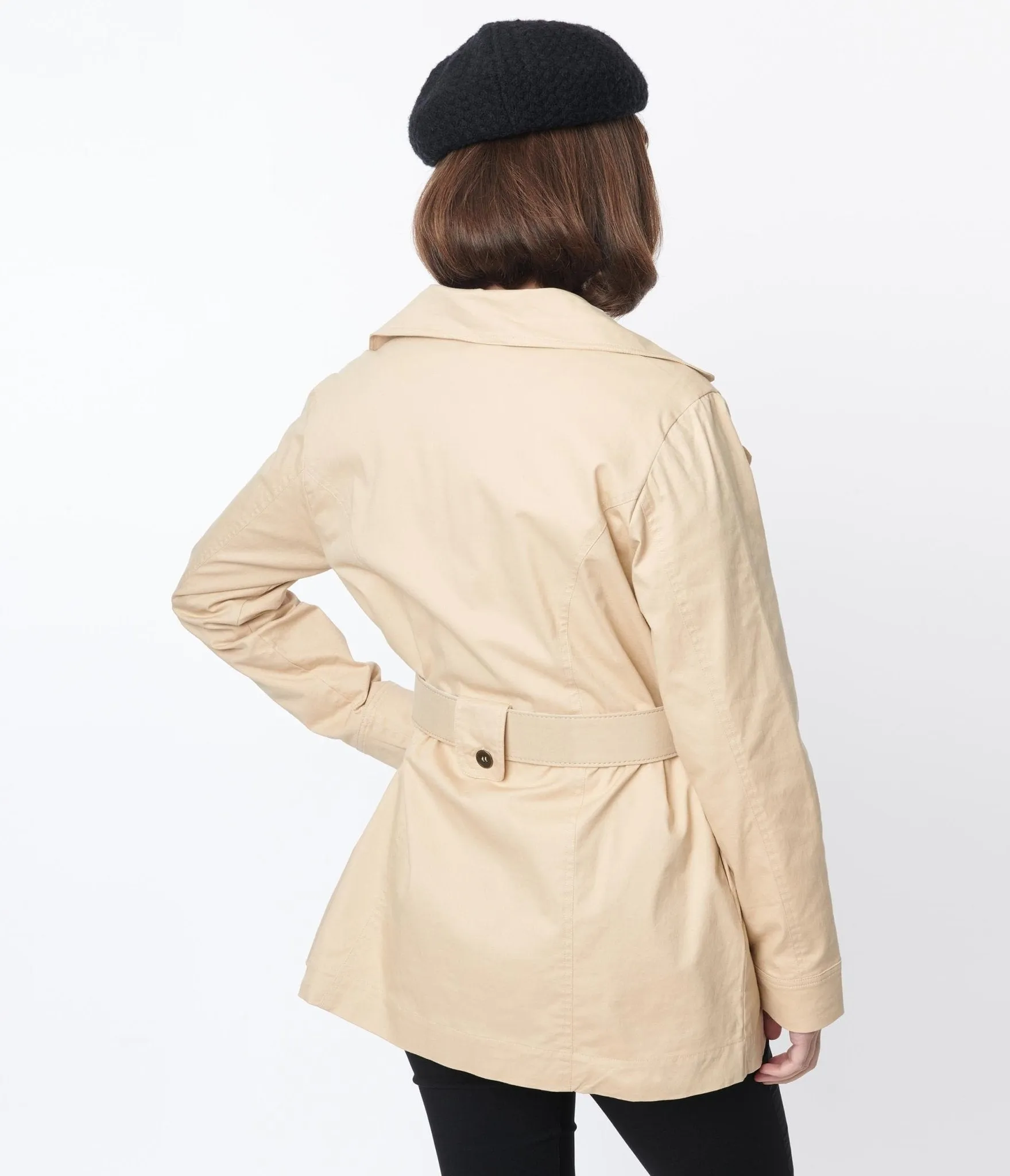 Smak Parlour Khaki Belted Trench Coat