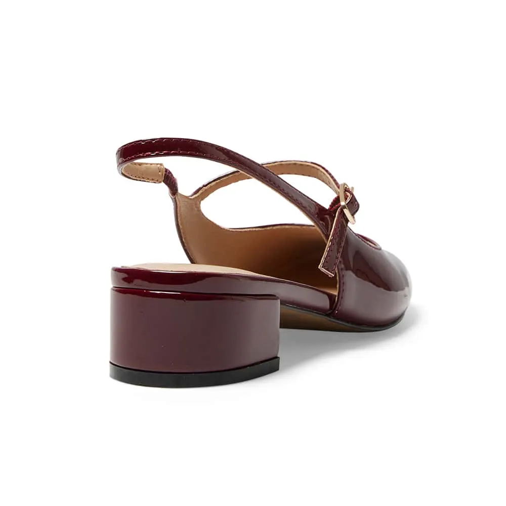 Soho Heel in Wine Patent